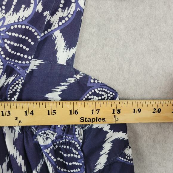 Dreams & Co Blue Floral Hawaiian Sleeveless Nightgown Women's Plus 2X - Picture 9 of 10